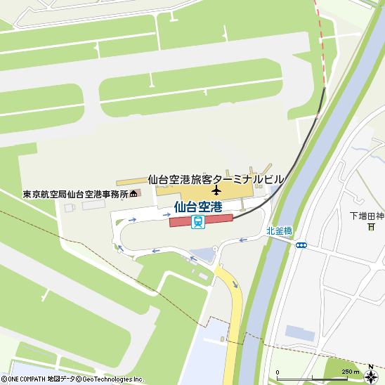 仙台空港出張所（増田支店内にて営業）付近の地図